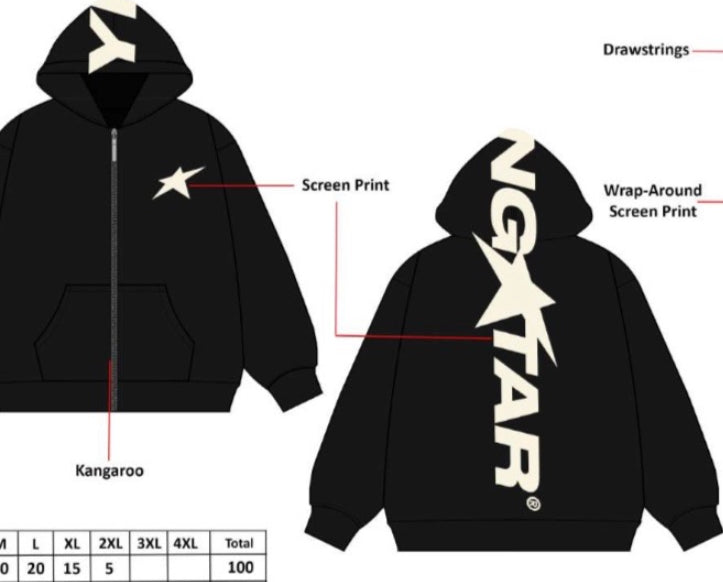 YNGSTAR ZIP HOODIE SET