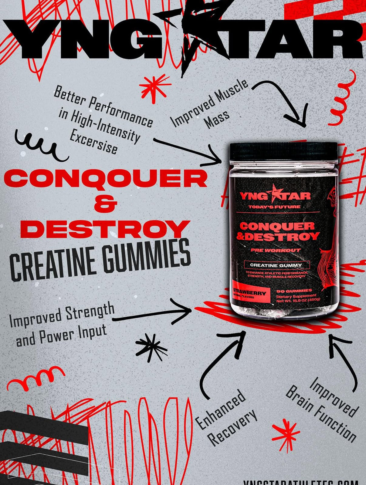 YNGSTAR CREATINE: CONQUER & DESTROY 💪🏽⚡🧠