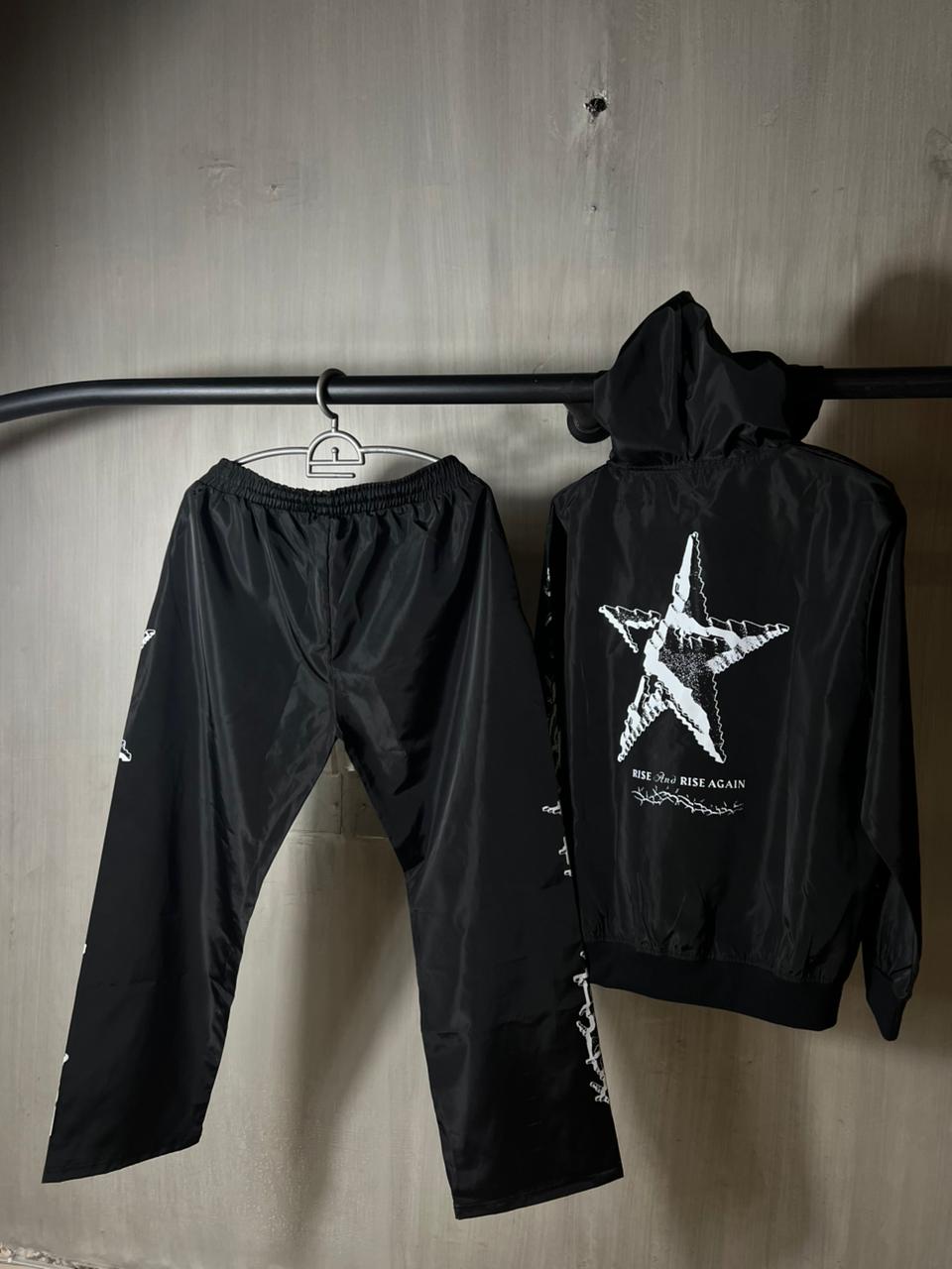 YNGSTAR WINDBREAKER SET IN BLACK
