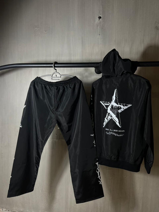 YNGSTAR WINDBREAKER SET IN BLACK