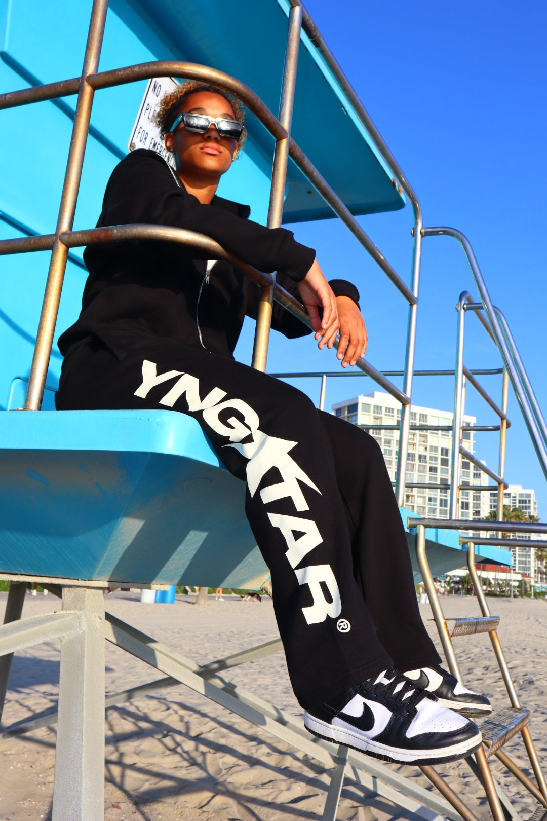 YNGSTAR ZIP HOODIE SET IN CREAM